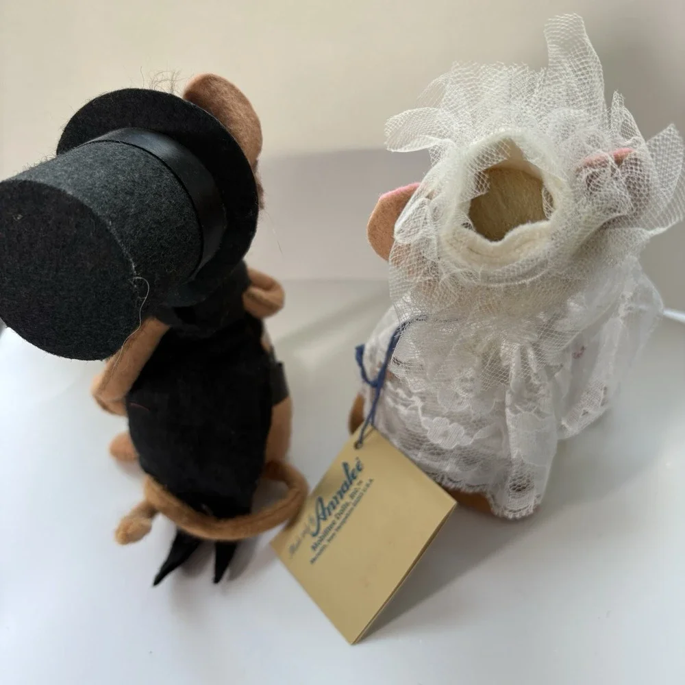 Annalee Wedding Mice Bride And Groom Mouse Set 1994 No. 2055 With Tags Mint!